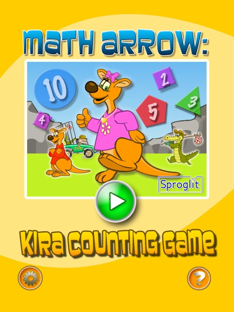 Intro screen for "Math Arrow: Kira Counting Game"
