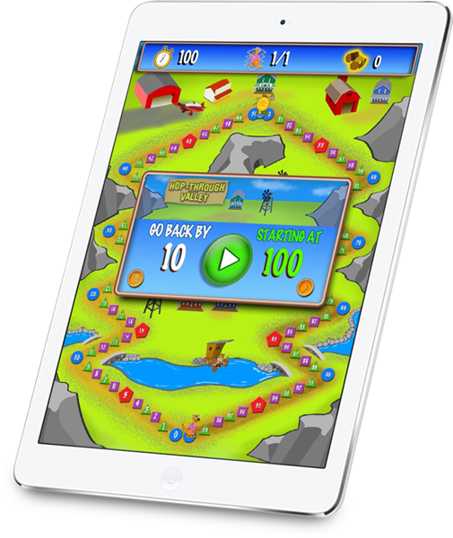 Sproglit's Math Arrow game on iPad
